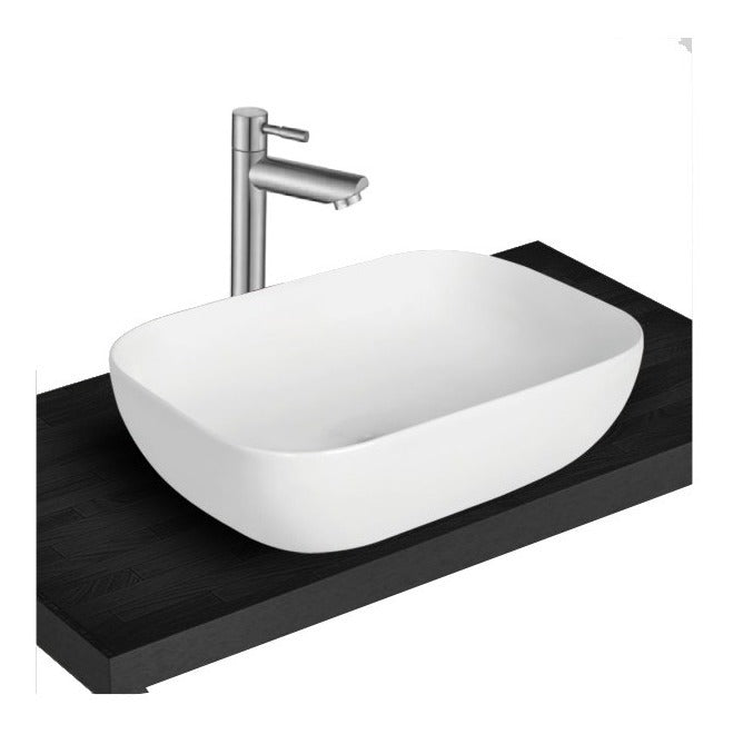 Kit Lavamanos Blanco Coal 45 X 34-griferia Agua Fria-desague
