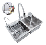 Set Lavaplatos Inteligente Doble Lujo en Acero Inoxidable 304 - 75x45 cm