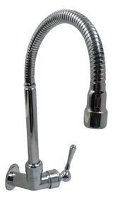 Llave Cuerpo Cuello Flexible Con Aireador Para Pared