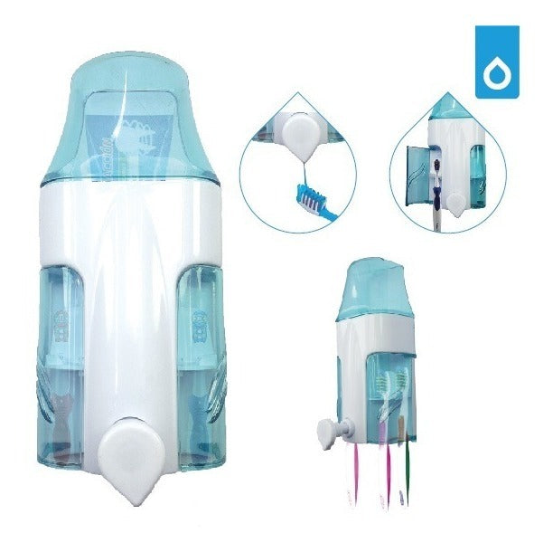Dispensador Crema Dental Y 2 Cepillos V lvula Antigoteo