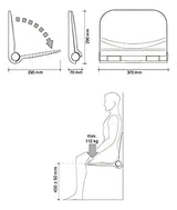 Silla Plegable para Baño -Ducha Blanco - Alta Resistencia 110 kg, Abatible