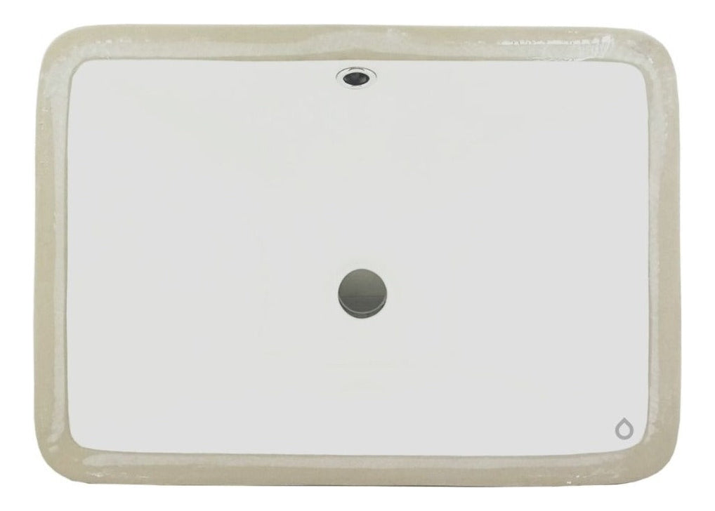 Lavamanos De Bajo Poner San Francisco Blanco Rectangular Con Rebose - 47 x 35 x 19 Cm