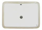 Lavamanos De Bajo Poner San Francisco Blanco Rectangular Con Rebose - 47 x 35 x 19 Cm