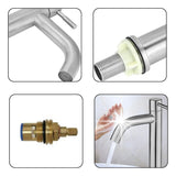 Grifer¡a llave Lavamanos Acero Satinada Poste Alto Para Agua Fr¡a.