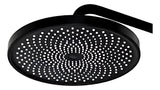 Set Conjunto Ducha Monocontrol Negro Metálico Redonda con Regadera 20 cm y Tubo