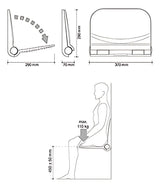 Silla Plegable para Baño -Ducha Blanco - Alta Resistencia 110 kg, Abatible