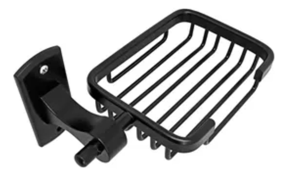 Jabonera Para Baño Black Cuadrada