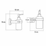 Dispensador de Jabón Schwarz Negro con Vidrio Mate 180 ml