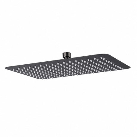 Regadera Rectangular para Ducha Kassel Gunmetal 20 x 30 cm