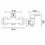 Grifería de Muro para Ducha Colomba con Teleducha 18 cm