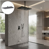 Regadera Rectangular para Ducha Kassel Gunmetal 20 x 30 cm