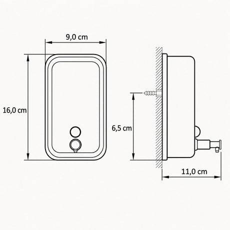 Dispensador de Jabón Líquido de Pared de 500 ml
