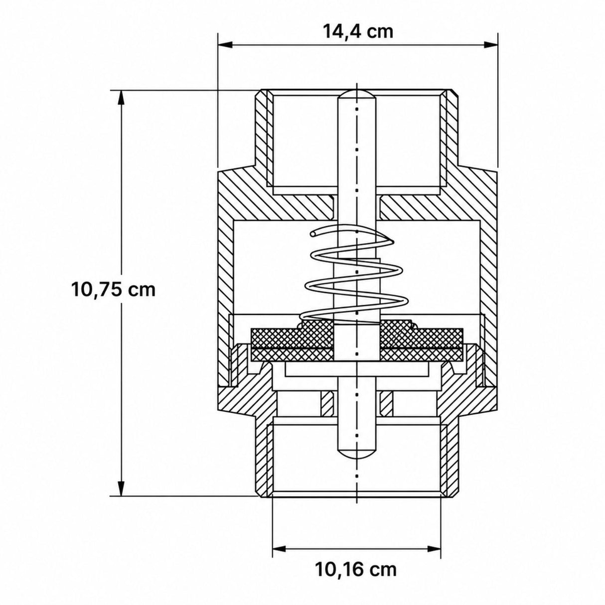 Válvula de Retención Check Vertical 4 Pulgadas en Latón BSP