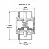 Válvula Check Vertical Pesada de 2 Pulgadas en Latón