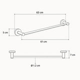 Toallero de Barra en Acero Inoxidable de 61 cm