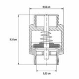 Válvula de Retención Vertical 2 1/2 Pulgadas en Latón con Resorte