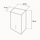 Dispensador de Toallas Interfoliadas en Acero Inoxidable 304 de 28 cm
