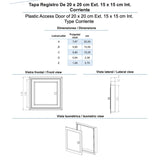 Tapa Registro Corriente 20x20 cm Blanca