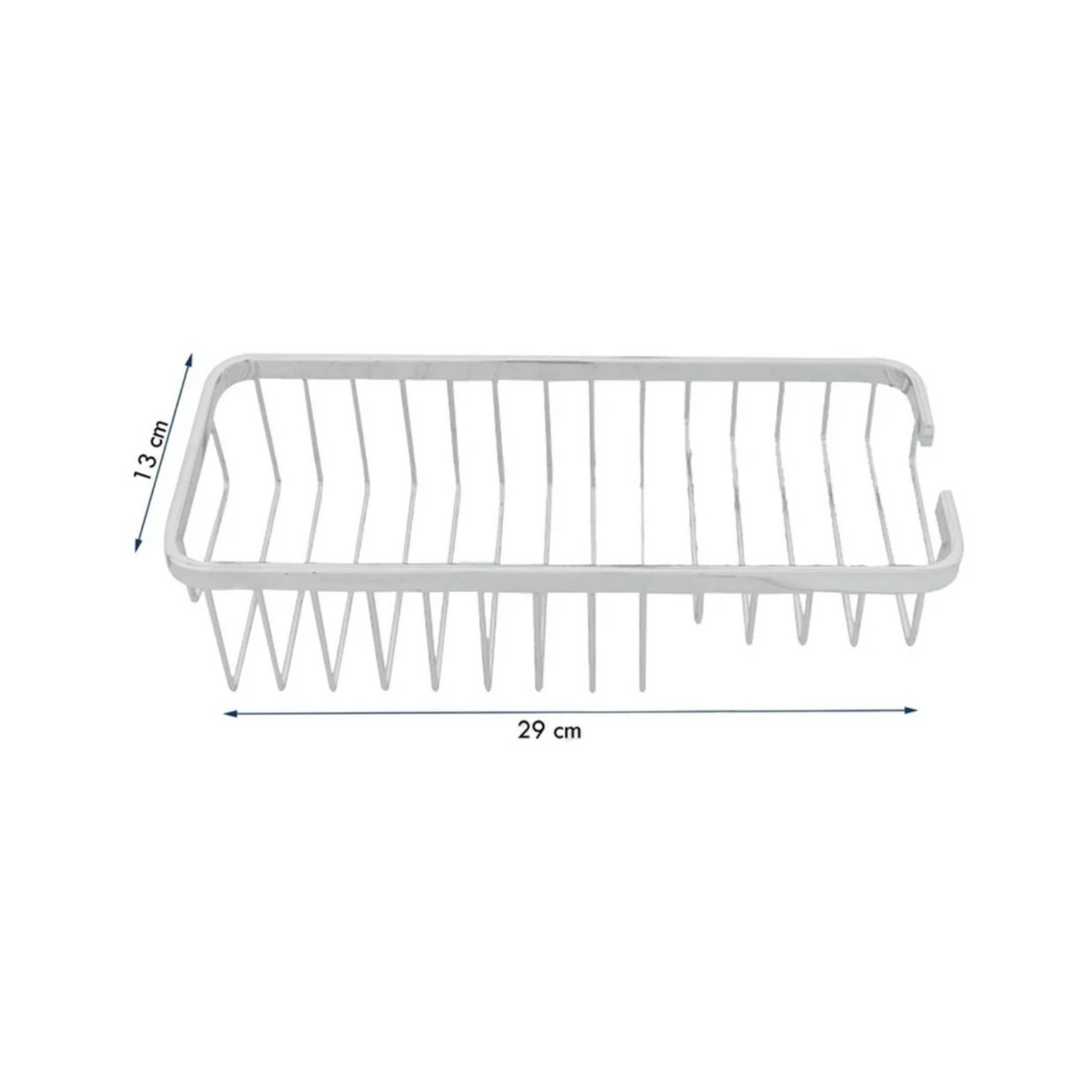 Jabonera Para Baño Canastilla Dos Puestos Cromada