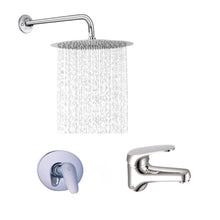 Kit Griferia Monocontrol Baño Metálica de Lujo