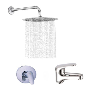 Kit Griferia Monocontrol Baño Metálica de Lujo