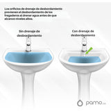 Lavamanos De Empotrar - Sobreponer Rennes Blanco 52 x 46 cm Blanco Con Rebose