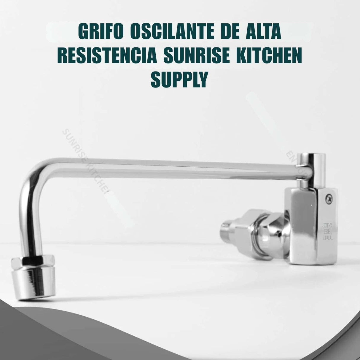 Griferia Restaurante Oscilante Automático Sunrise 12” para Rango de Wok Comercial