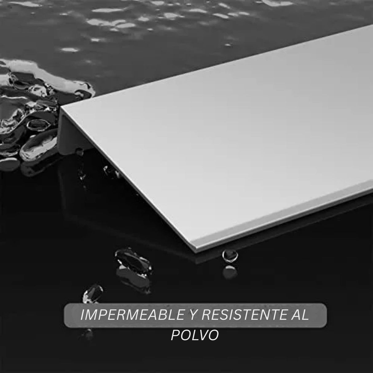 Repisa Moderna Rectangular Silver Gris Aluminio 28 cm - Incluye Accesorios de Instalación