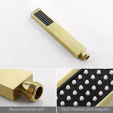 Mango Teleducha Slim Alargada Cromada en Acero Inoxidable (SUS304), Entrada de ½”, Chorro Tipo Lluvia