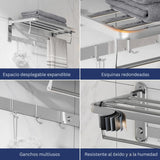 Toallero Hotelero en Acero SUS304 Dorado Multifuncional