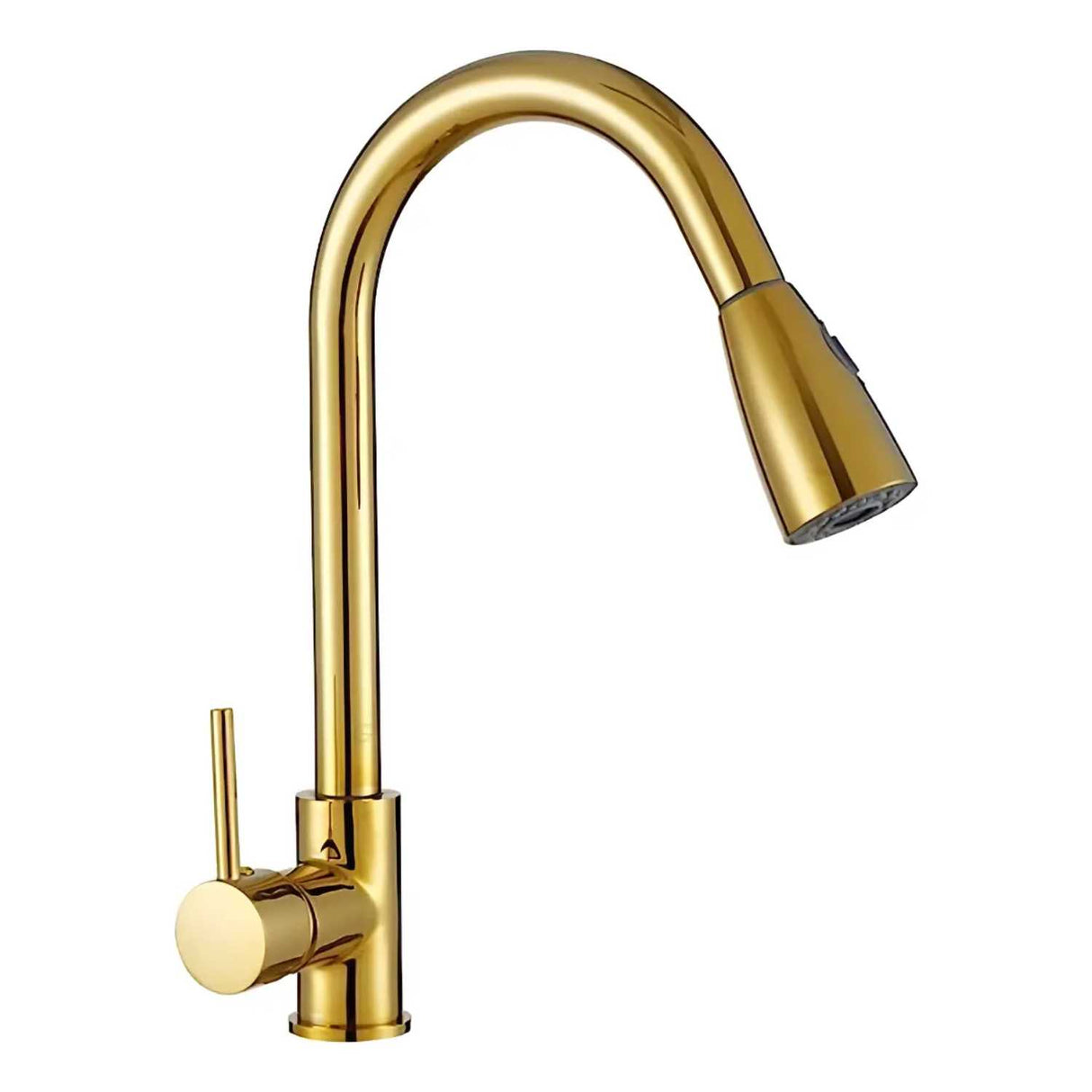 Grifería Lavaplatos Extraíble Oro Brillante Monocontrol | Cocina Moderna Premium