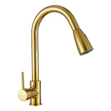 Grifería Lavaplatos Extraíble Oro Brillante Monocontrol | Cocina Moderna Premium