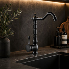 Grifería Monocontrol Nissa Negro Cobre Vintage para Lavamanos | Diseño Moderno Premium