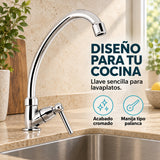 Diseño y características de la llave para lavaplatos