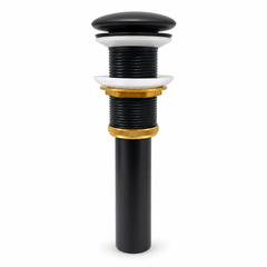 Desagüe Push para Lavamanos Negro Mate 1¼″