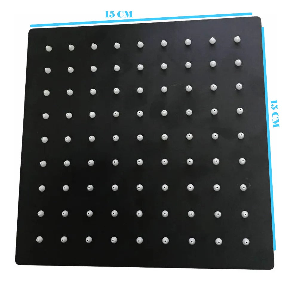 Regadera Cuadrada inoxidable de Lujo 15*15 Negro