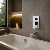 Monocontrol Ducha Cromado con Salida a Tina | Mezclador Moderno para Baño Premium