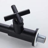 Llave Lavamanos Pared Negra Mate 22 cm | Grifería Moderna para Baño Elegante