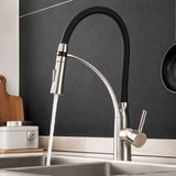 Grifería Lavaplatos Arabia Flexible Industrial Cromada | Monocontrol para Cocina Moderna