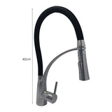 Grifería Lavaplatos Arabia Flexible Industrial Cromada | Monocontrol para Cocina Moderna