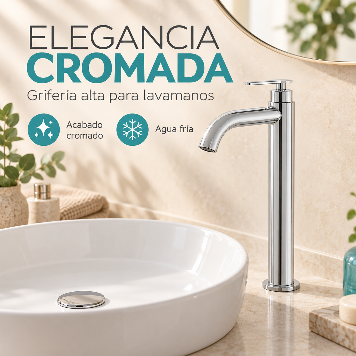 Características de la grifería alta cromada