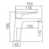 Grifería Lavamanos Alta Kio Cromada 31 cm | Monocontrol para Lavamanos Sobreponer