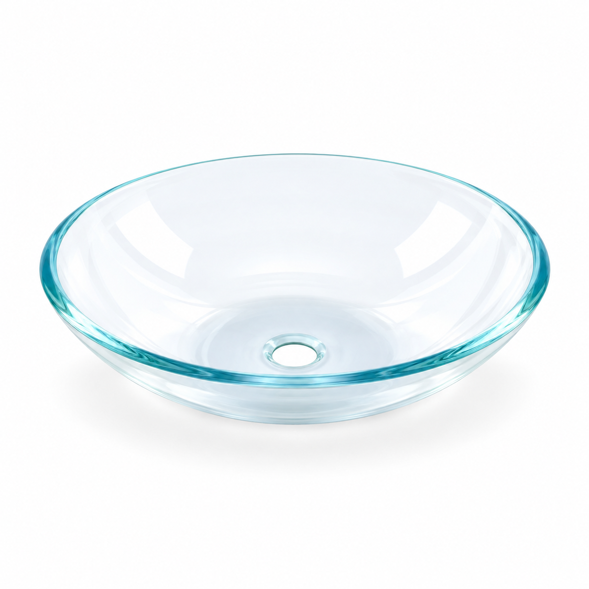 Lavamanos Redondo En Cristal Transparente 31 Cm vista de producto