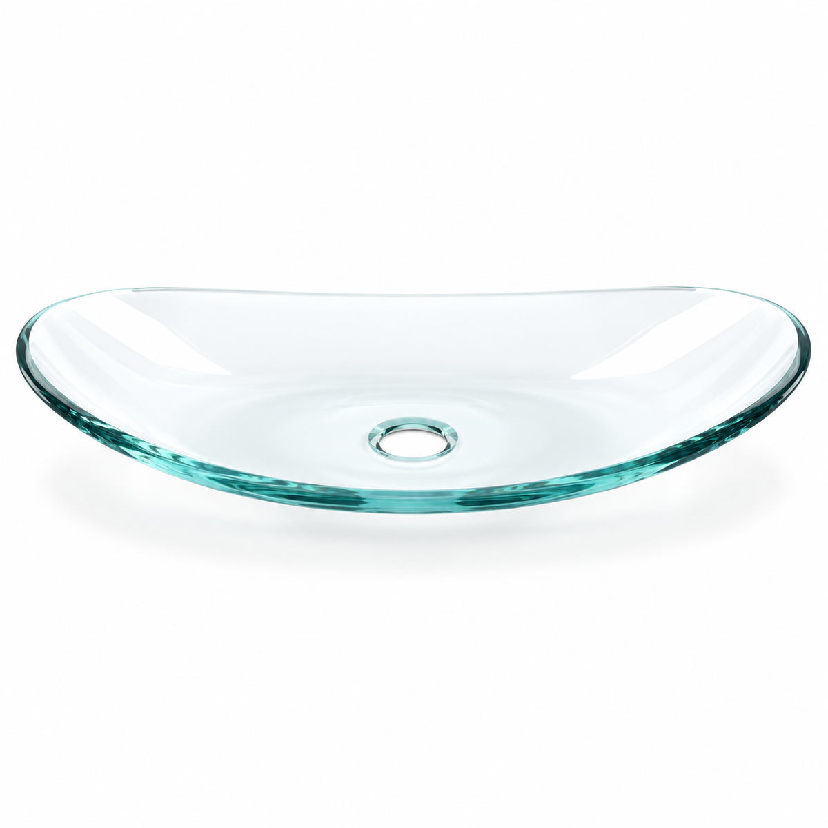 Lavamanos Canoa En Cristal Transparente 45 X 33 Cm vista de producto