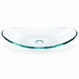 Lavamanos Canoa En Cristal Transparente 45 X 33 Cm vista de producto