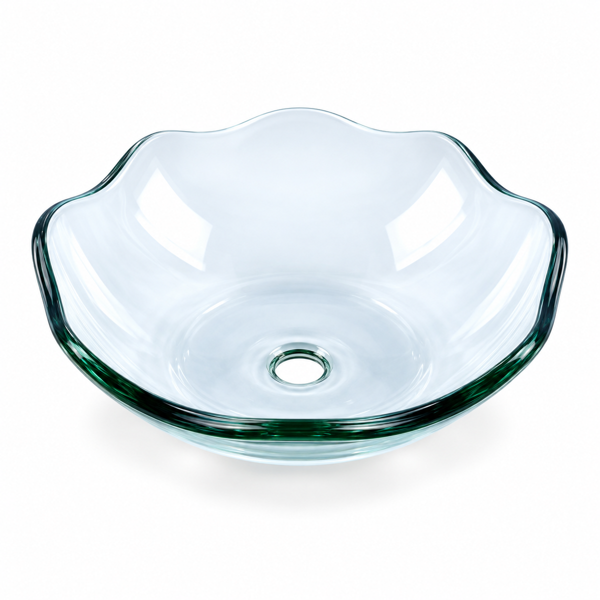 Lavamanos Concha En Cristal Transparente 31 Cm vista de producto