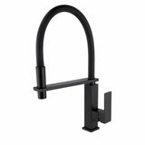Grifería Lavaplatos Monocontrol Negra Mate Flexible | Cuello en Teflón y Cuerpo Metálico Premium Elegant Negro
