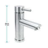 Altura del mezclador para lavamanos: 17 cm