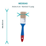 Medidas de brocha para pintura de 1½ pulgadas