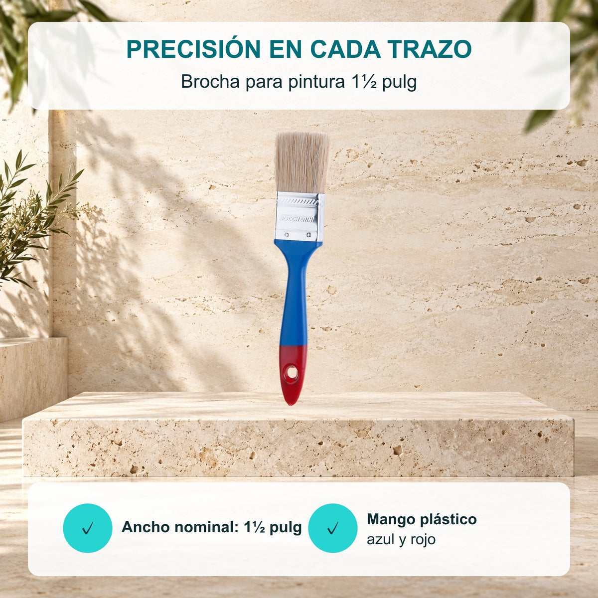 Características de brocha para pintura de 1½ pulgadas